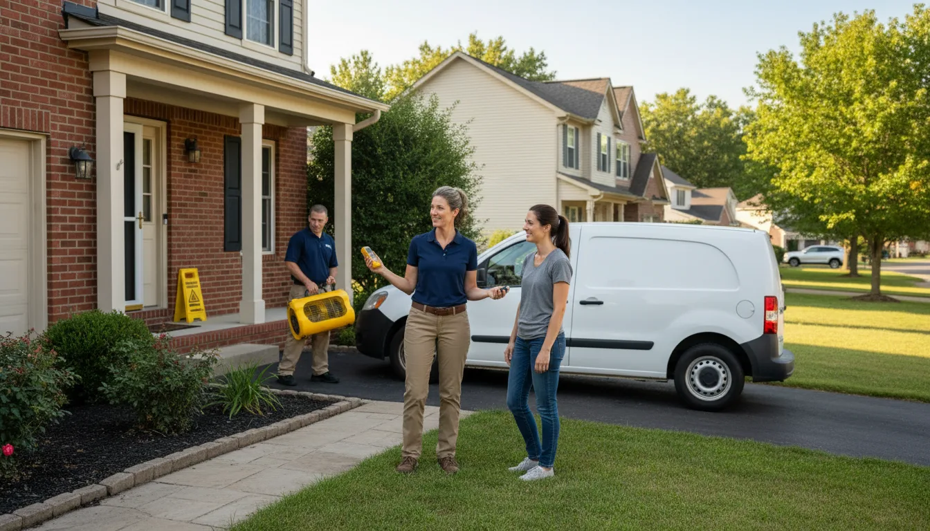 Residential water damage restoration in Alexander, IL